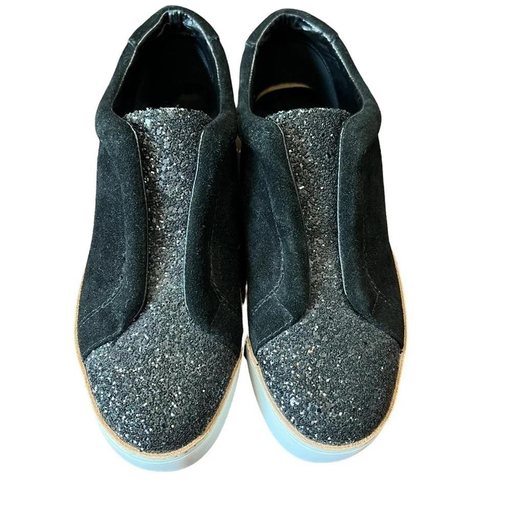 M4DE Platform Glitter Slip on Sneakers